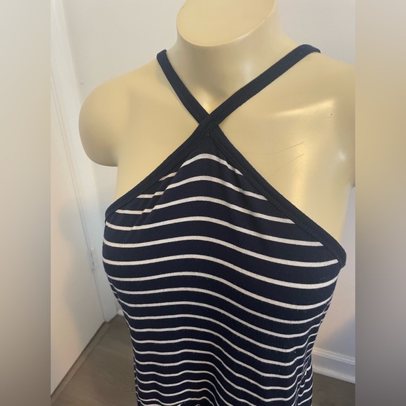 TORRID Navy Stripe Halter Dress 0 - Picture 2 of 6